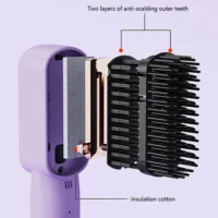 Portable 2600mAh Wireless Hair Straightener & Hot Comb - Image 5