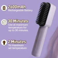 Portable 2600mAh Wireless Hair Straightener & Hot Comb - Image 3
