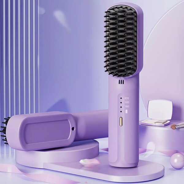 Portable 2600mAh Wireless Hair Straightener & Hot Comb