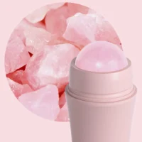 Natural Volcanic Stone & Rose Quartz Oil Absorbing Roller - Image 4