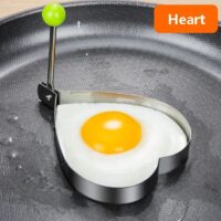 Stainless Steel Heart-Shaped Egg & Pancake Mold for Creative Breakfasts - Image 3