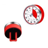 Visual 60-Minute Kitchen & Study Timer - Magnetic, Mechanical Stopwatch with Alarm - Image 2