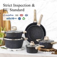 10-Piece Nonstick Granite Cookware Set: Premium Stone Pots and Pans for All Cooking Needs - Image 4