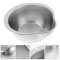 Multi-Use Stainless Steel Kitchen Strainer and Washing Basin - Image 2
