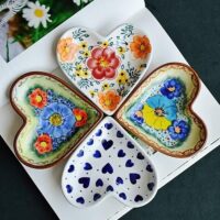 Colorful Ceramic Heart-Shaped Love Plate for Desserts, Fruits & Seasonings - Image 3