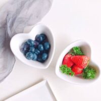 Charming Heart-Shaped Ceramic Sauce Dish Set - Image 3