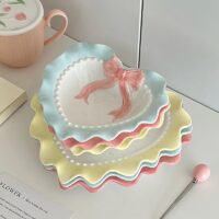 Cute Ceramic Wavy Edge Tray for Jewelry & Breakfast - Image 5