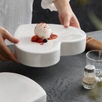 Heart-Shaped Ceramic Dining Plate - Image 3