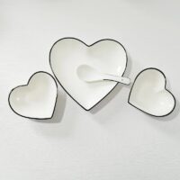Chic Heart-Shaped Ceramic Plate - Image 4