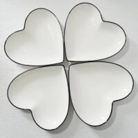 Chic Heart-Shaped Ceramic Plate - Image 3