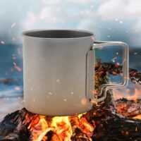 Titanium Camping Mug - Portable Outdoor Cookware with Tableware - Image 7
