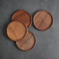Eco-Friendly Wooden Coaster - Heat Resistant Cup & Teapot Mat - Image 3