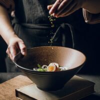 Japanese Porcelain Ramen & Noodle Bowl - Eco-Friendly, Large Ceramic Serving Dish - Image 4