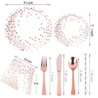 Elegant Rose Gold Party Tableware Set for Special Occasions - Image 3
