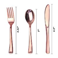 Elegant Rose Gold Party Tableware Set for Special Occasions - Image 6