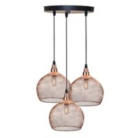 Retro Rose Gold Bird Cage Chandelier - Image 2