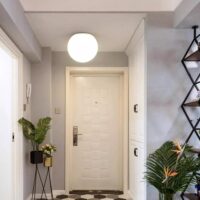 Minimalist Glass White Ball LED Ceiling Light - Image 7