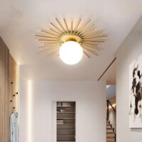 Elegant Gold Modern LED Ceiling Lamp for Versatile Home Lighting - Image 4