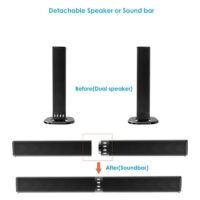 20W Detachable Bluetooth Soundbar with Subwoofer, Wired & Wireless, Home Theater 3D Surround Sound - Image 3