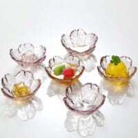 Elegant Sakura Glass Dish: Mini Ice Cream & Fruit Serving Plate - Image 3