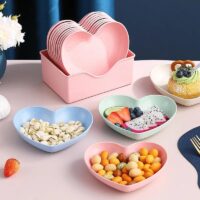 5-Piece Heart-Shaped Spit Bone Dish Set - Image 3