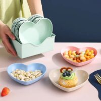 5-Piece Heart-Shaped Spit Bone Dish Set - Image 6