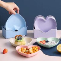 5-Piece Heart-Shaped Spit Bone Dish Set - Image 5