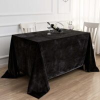 Elegant Velvet Rectangular Tablecloth - Perfect for Weddings, Dining, and Special Occasions - Image 5