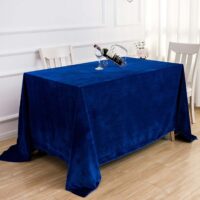 Elegant Velvet Rectangular Tablecloth - Perfect for Weddings, Dining, and Special Occasions - Image 4
