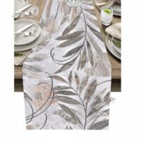 Retro Geometric Figure Linen Table Runner - Image 6