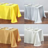 Elegant Solid Color Satin Tablecloth - Versatile for Weddings, Banquets, and Parties - Image 2