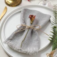 Handmade Vintage Rustic Cotton Gauze Napkins - Image 5