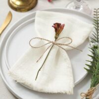 Handmade Vintage Rustic Cotton Gauze Napkins - Image 2