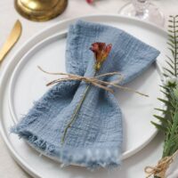 Handmade Vintage Rustic Cotton Gauze Napkins - Image 6