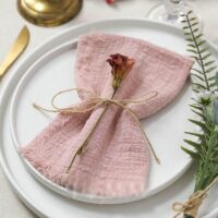 Handmade Vintage Rustic Cotton Gauze Napkins - Image 7