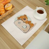 Cute Cartoon Animal Bear Kitchen Placemat for Children - Image 4
