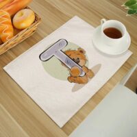 Cute Cartoon Animal Bear Kitchen Placemat for Children - Image 7
