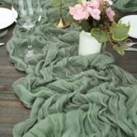 Semi-Sheer Table Runner Vintage Cheesecloth - Image 4
