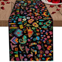 Day of The Dead Mexican Festival Table Runner - Image 2
