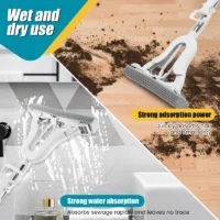 Adjustable Telescopic Sponge Mop with Super Absorbent Dual-Use Head - Image 2