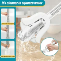 Adjustable Telescopic Sponge Mop with Super Absorbent Dual-Use Head - Image 3